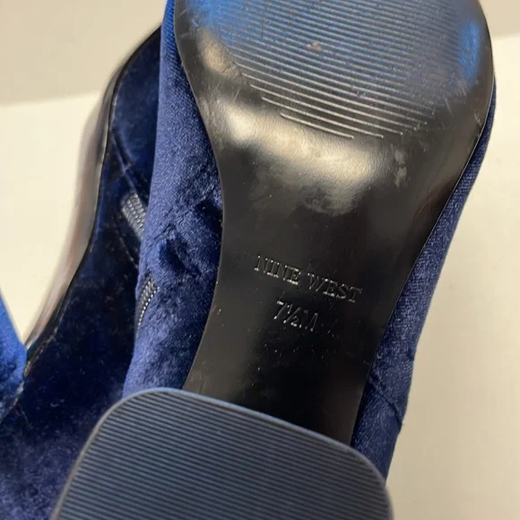 Nine West Khraine velvet blue boots - Picture 6 of 9